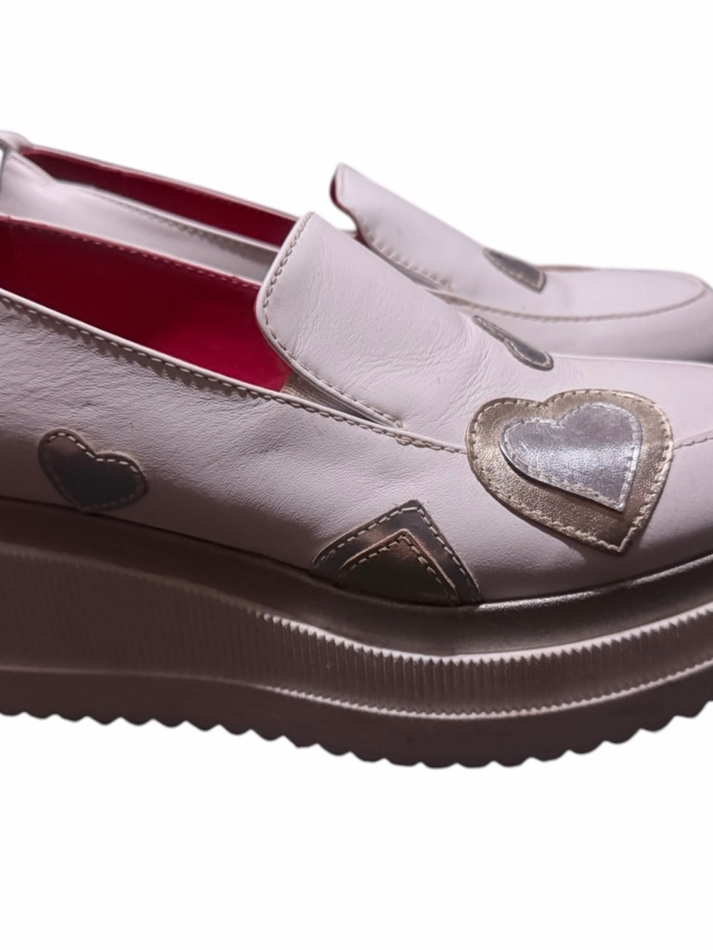 Marco Moreo Leather Heart Slip-On Loafers - Picture 2 of 3